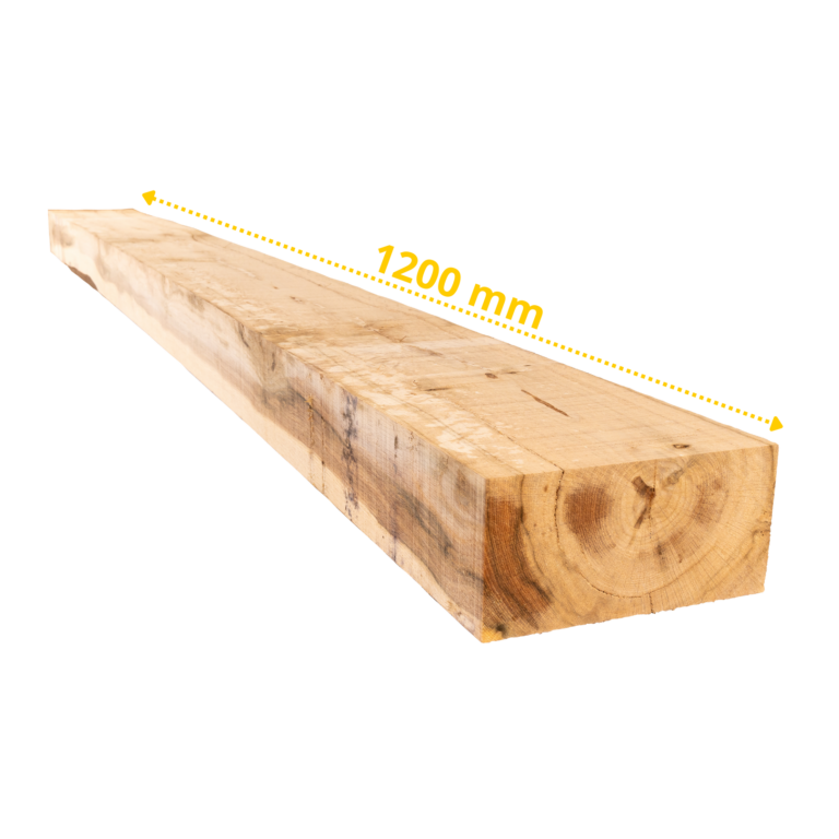 10 x Traverses en chêne 1200 x 200 x 100 mm (Non traité)