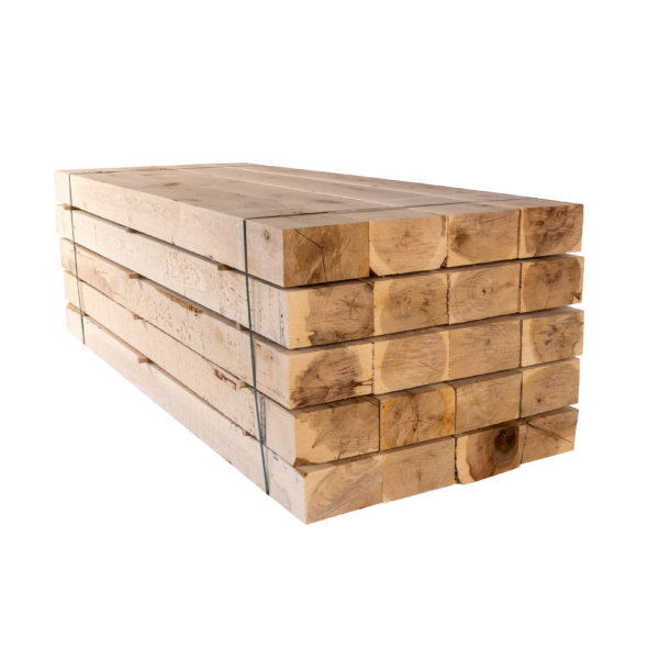 30 X Traverses chemin de fer en bois – Chêne – 2600 x 250 x 150 mm