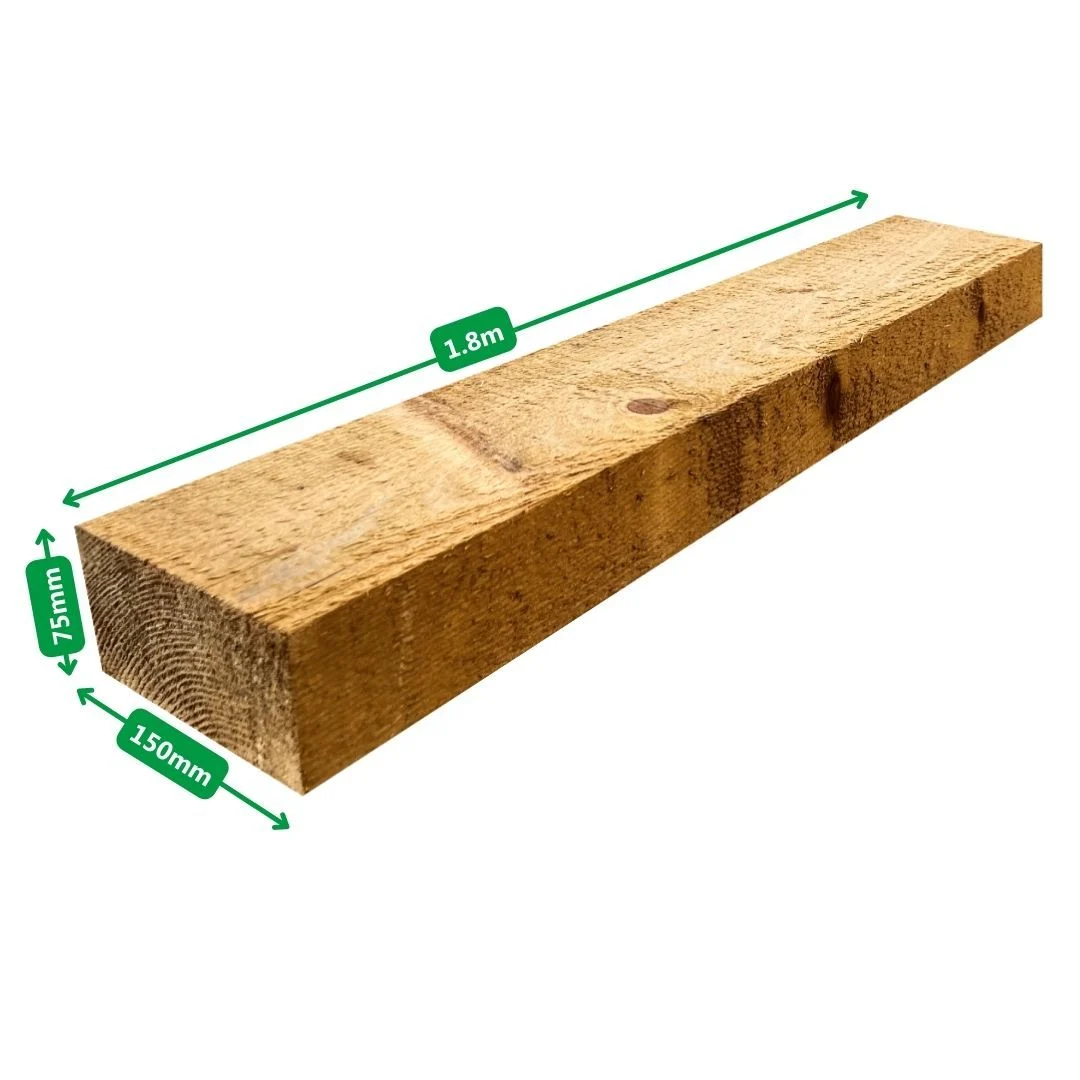 Pack de 42 mini traverses de bois en chêne (non traité) | L: 1,8 m