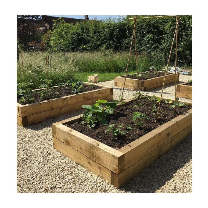 Pack de 56 mini traverses de bois traitées UC3 | 2,4 m x 150 mm x 75 mm